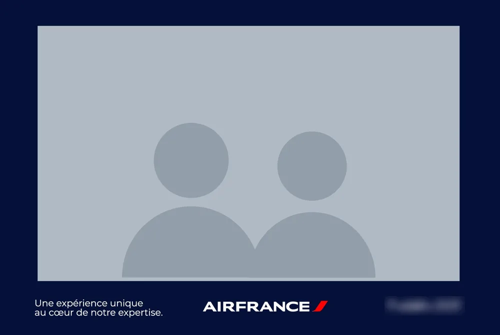 Exemple de tirage avec cadre complet Air France